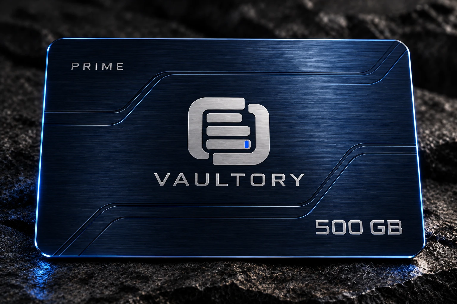 Vaultory PRIME 500 GB metal card design